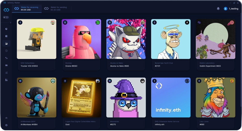 Desktop Crypto Wallet - NFT Gallery & NFT Marketplace
